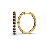 14kt Yellow Gold Rylee Round Lab Diamond Hoop Earrings (1 Ct. Tw.) left
