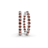 Platinum Rylee Round Lab Diamond Hoop Earrings (1 Ct. Tw.) front image