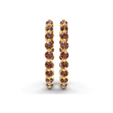 9ct Yellow Gold Rylee Round Lab Diamond Hoop Earrings (1 Ct. Tw.) right