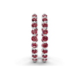 Platinum Rylee Round Lab Diamond Hoop Earrings (4 Ct. Tw.) right