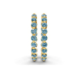 9ct Yellow Gold Rylee Round Lab Diamond Hoop Earrings (6 Ct. Tw.) right