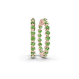 9ct Rose Gold Rylee Round Lab Diamond Hoop Earrings (3 Ct. Tw.) front image