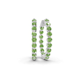 Platinum Rylee Round Lab Diamond Hoop Earrings (5 Ct. Tw.) front image