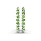 Platinum Rylee Round Lab Diamond Hoop Earrings (5 Ct. Tw.) right