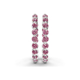 Platinum Rylee Round Lab Diamond Hoop Earrings (8 Ct. Tw.) right