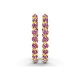 10kt Yellow Gold Rylee Round Lab Diamond Hoop Earrings (2 Ct. Tw.) right