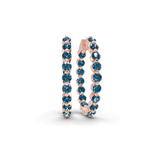 9ct Rose Gold Rylee Round Lab Diamond Hoop Earrings (1 Ct. Tw.) front image