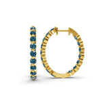 14kt Yellow Gold Rylee Round Lab Diamond Hoop Earrings (1 Ct. Tw.) left