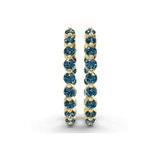 14kt Yellow Gold Rylee Round Lab Diamond Hoop Earrings (1 Ct. Tw.) right