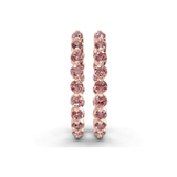 10kt Rose Gold Rylee Round Lab Diamond Hoop Earrings (1 Ct. Tw.) right