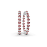 Platinum Rylee Round Lab Diamond Hoop Earrings (7 Ct. Tw.) front image