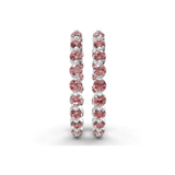 Platinum Rylee Round Lab Diamond Hoop Earrings (7 Ct. Tw.) right