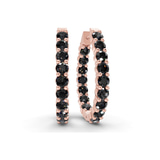 9ct Rose Gold Isla Round Lab Diamond Hoop Earrings (1 Ct. Tw.) front image