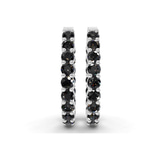 Platinum Isla Round Lab Diamond Hoop Earrings (4 Ct. Tw.) right