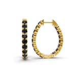 14kt Yellow Gold Isla Round Lab Diamond Hoop Earrings (2 Ct. Tw.) left