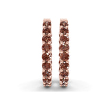9ct Rose Gold Isla Round Lab Diamond Hoop Earrings (1 Ct. Tw.) right