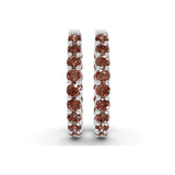 Platinum Isla Round Lab Diamond Hoop Earrings (1 Ct. Tw.) right