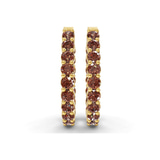 10kt Yellow Gold Isla Round Lab Diamond Hoop Earrings (1 Ct. Tw.) right