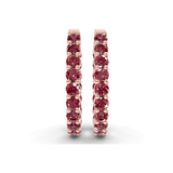 9ct Rose Gold Isla Round Lab Diamond Hoop Earrings (1 Ct. Tw.) right