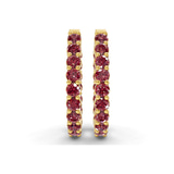 10kt Yellow Gold Isla Round Lab Diamond Hoop Earrings (1 Ct. Tw.) right
