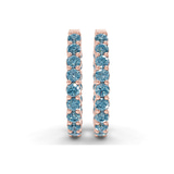 9ct Rose Gold Isla Round Lab Diamond Hoop Earrings (7 Ct. Tw.) right
