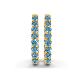 9ct Yellow Gold Isla Round Lab Diamond Hoop Earrings (8 Ct. Tw.) right