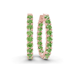 9ct Rose Gold Isla Round Lab Diamond Hoop Earrings (4 Ct. Tw.) front image