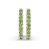 9ct Rose Gold Isla Round Lab Diamond Hoop Earrings (4 Ct. Tw.) right