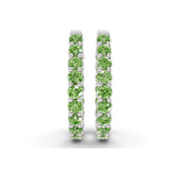 Platinum Isla Round Lab Diamond Hoop Earrings (5 Ct. Tw.) right