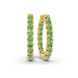 10kt Yellow Gold Isla Round Lab Diamond Hoop Earrings (1 Ct. Tw.) front image