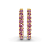 10kt Yellow Gold Isla Round Lab Diamond Hoop Earrings (8 Ct. Tw.) right