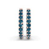 9ct Rose Gold Isla Round Lab Diamond Hoop Earrings (1 Ct. Tw.) right