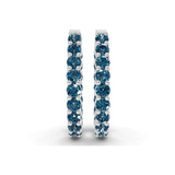 Platinum Isla Round Lab Diamond Hoop Earrings (8 Ct. Tw.) right
