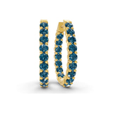14kt Yellow Gold Isla Round Lab Diamond Hoop Earrings (1 Ct. Tw.) front image