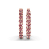 9ct Rose Gold Isla Round Lab Diamond Hoop Earrings (7 Ct. Tw.) right