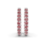 9ct White Gold Isla Round Lab Diamond Hoop Earrings (7 Ct. Tw.) right
