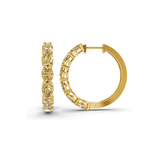 10kt Yellow Gold Saylor Oval Lab Diamond Hoop Earrings (3 Ct. Tw.) left