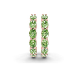 14ct Rose Gold Saylor Oval Lab Diamond Hoop Earrings (5 Ct. Tw.) right