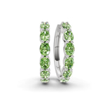 10kt White Gold Saylor Oval Lab Diamond Hoop Earrings (1 Ct. Tw.) front image