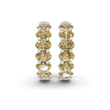 Platinum Jovana Oval Lab Diamond Hoop Earrings (7 Ct. Tw.) side right image one