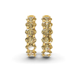 10kt Yellow Gold Jovana Oval Lab Diamond Hoop Earrings (4 Ct. Tw.) side right image one