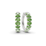 Platinum Jovana Oval Lab Diamond Hoop Earrings (8 Ct. Tw.) front image