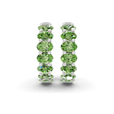 Platinum Jovana Oval Lab Diamond Hoop Earrings (8 Ct. Tw.) side right image one