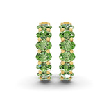 10kt Yellow Gold Jovana Oval Lab Diamond Hoop Earrings (1 Ct. Tw.) side right image one
