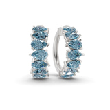 10kt White Gold Eudora Pear Lab Diamond Hoop Earrings (2 Ct. Tw.) front image