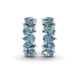 10kt White Gold Eudora Pear Lab Diamond Hoop Earrings (2 Ct. Tw.) side right image one