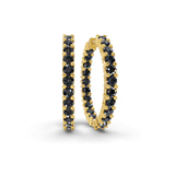 10kt Yellow Gold Meara Round Lab Diamond Hoop Earrings (5 Ct. Tw.) front image