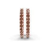 9ct Rose Gold Meara Round Lab Diamond Hoop Earrings (8 Ct. Tw.) side right image one
