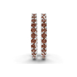 10kt White Gold Meara Round Lab Diamond Hoop Earrings (1 Ct. Tw.) side right image one