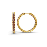 9ct Yellow Gold Meara Round Lab Diamond Hoop Earrings (1 Ct. Tw.) standing product image one